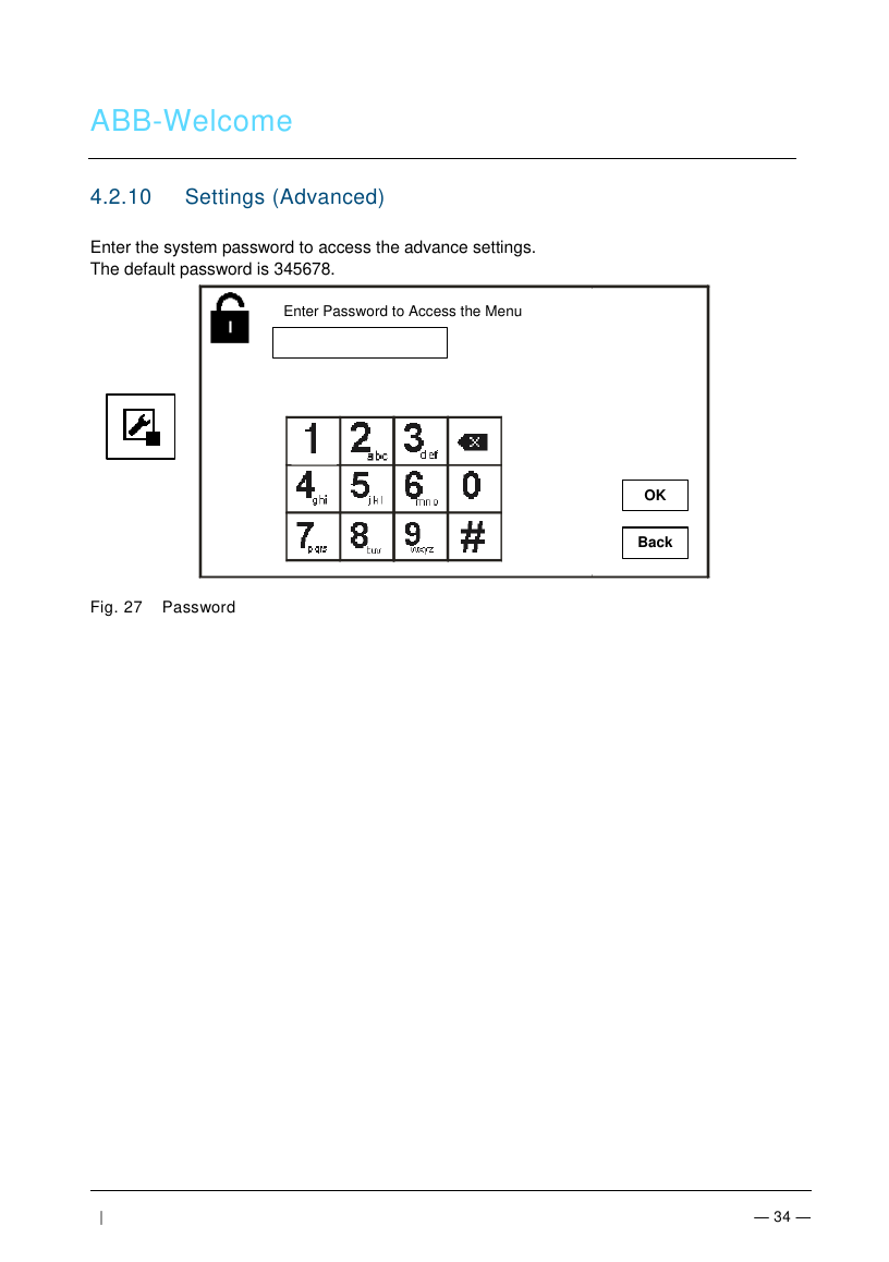 M2303 password entry screen