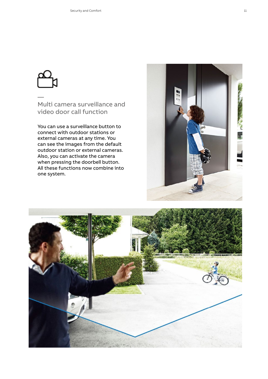 ABB-Welcome Video Indoor Station multi-camera surveillance and video door call feature