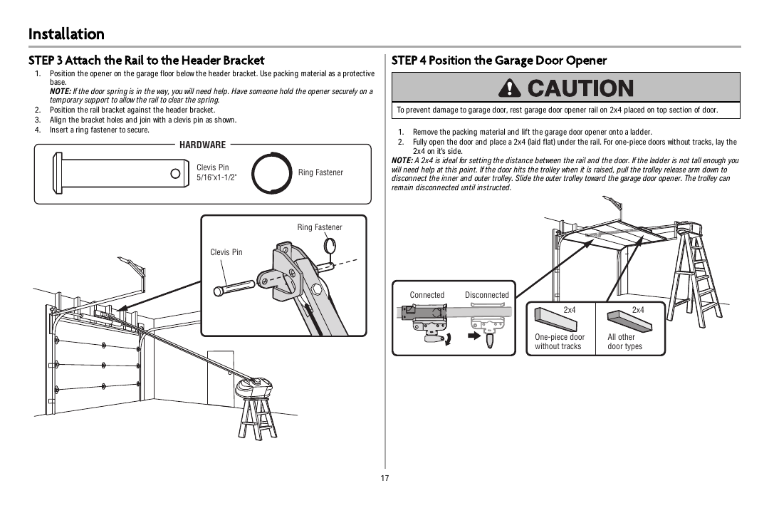 Chamberlain garage door opener wiring diagram — door control wire stripping and terminal connections