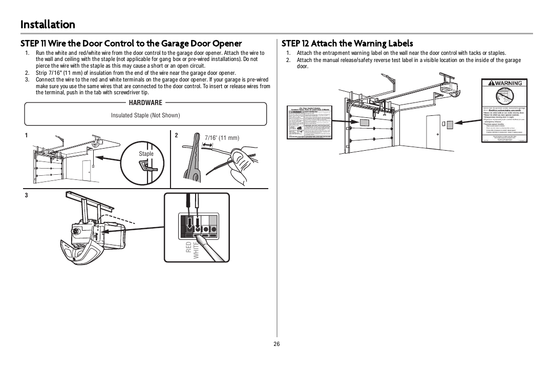 Chamberlain garage door opener remote control and HomeLink programming diagram