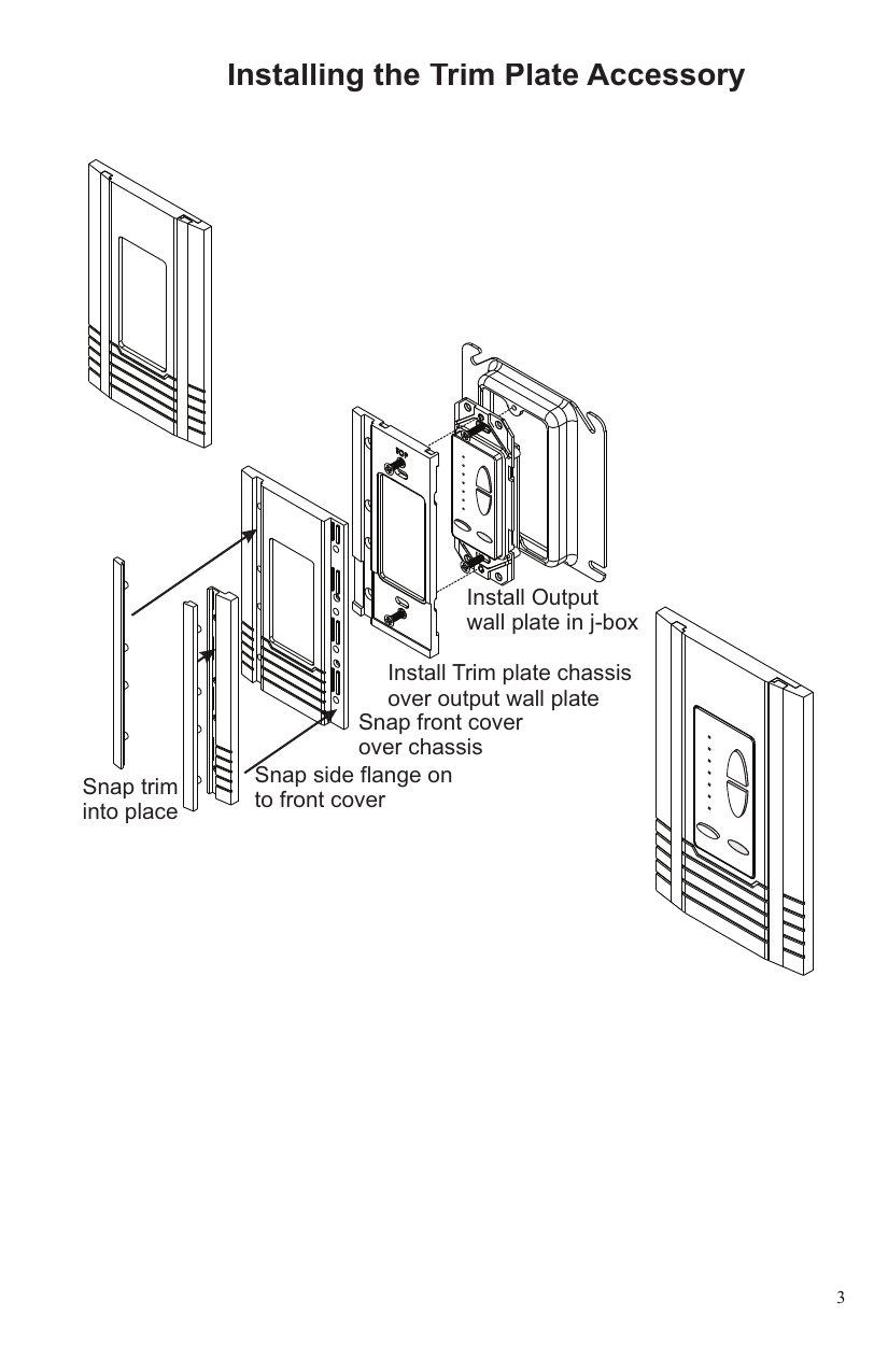 Channel Vision AB-318 trim plate accessory installation exploded diagram