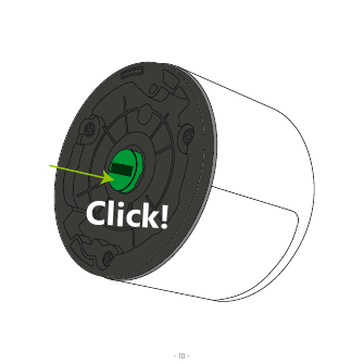 Clicking the Danalock module onto the mounting hub
