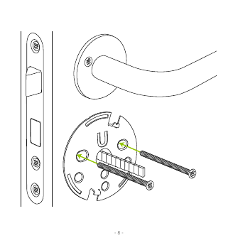 Securing the mounting plate with connecting screws