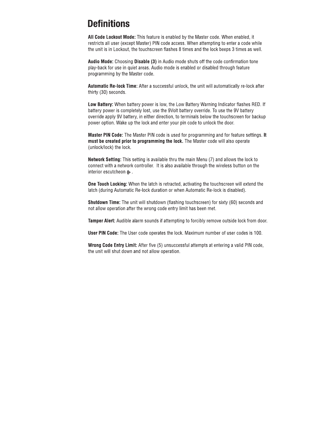 Yale T1L reset to factory default, Z-Wave enrollment, definitions, and troubleshooting table diagram